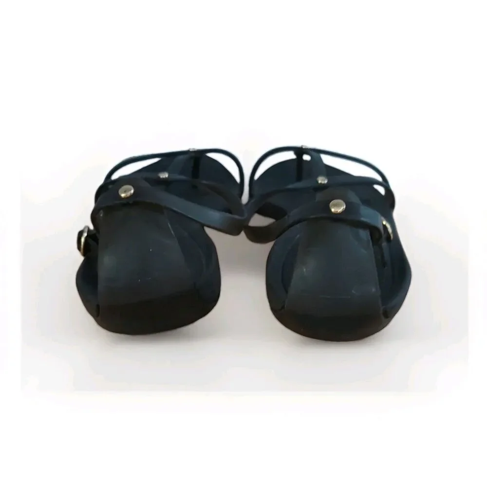 Crocs Isabella Gladiator Black Slip On Casual Comfort Strappy Women's Size 7